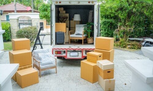 Unloading the Truck after relocating to Edmonton