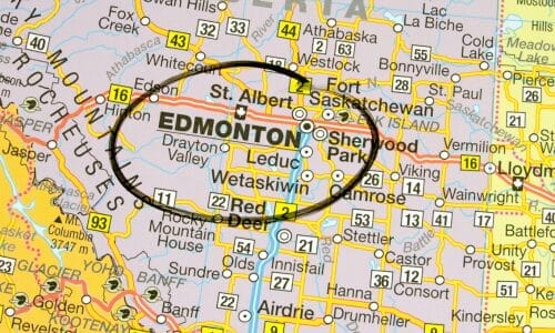 Edmonton on a Map