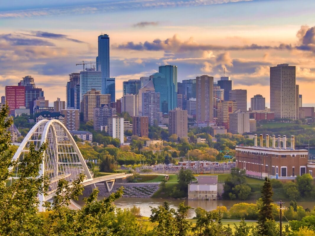 City Of Edmonton Skyline In Summer