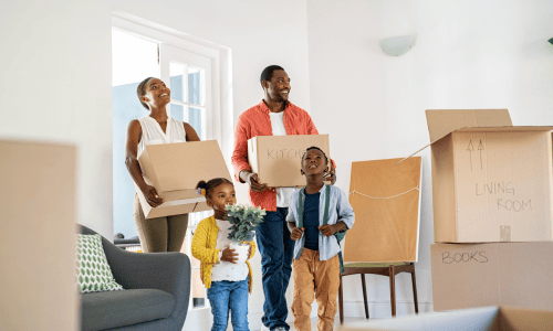 Family Moving into new future home