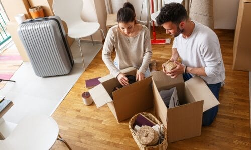 Unpacking In the New Apartment